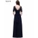 Cheap Amazing Navy Lace Floor-length Chiffon Bridesmaid Dress