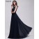 Cheap Amazing Navy Lace Floor-length Chiffon Bridesmaid Dress