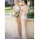 Beautiful Romantica High - Neck Sequins Rose Gold Wedding Bridesmaid Gown 