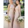 Beautiful Romantica High - Neck Sequins Rose Gold Wedding Bridesmaid Gown 