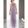 Online Celebrity Lilac Floor Length Flowing Criss-Cross Strap Bridesmaid Dress