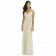 UK Girls Natural Champagne Floor-Length Chiffon Hand Made Flower Bridesmaid Dresses