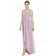 Budget Long Suede Rose Naturl Waist Chiffon Beteau Sleeveless Bridesmaid Dress