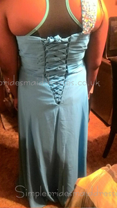 2016 Elegant Light Sky Blue Beading Long Chiffon Bridesmaid Dresses